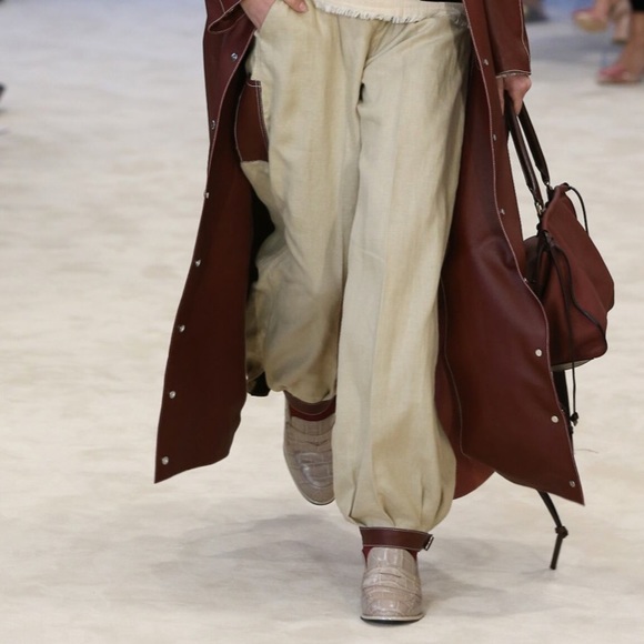 Loewe NWT tapered pant with leather details 34 - Picture 1 of 12